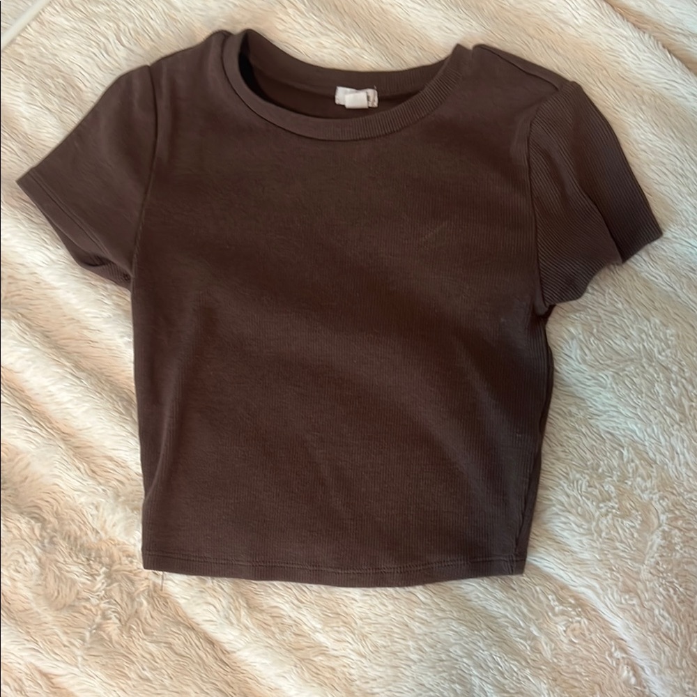 Garage Brown Crop Top